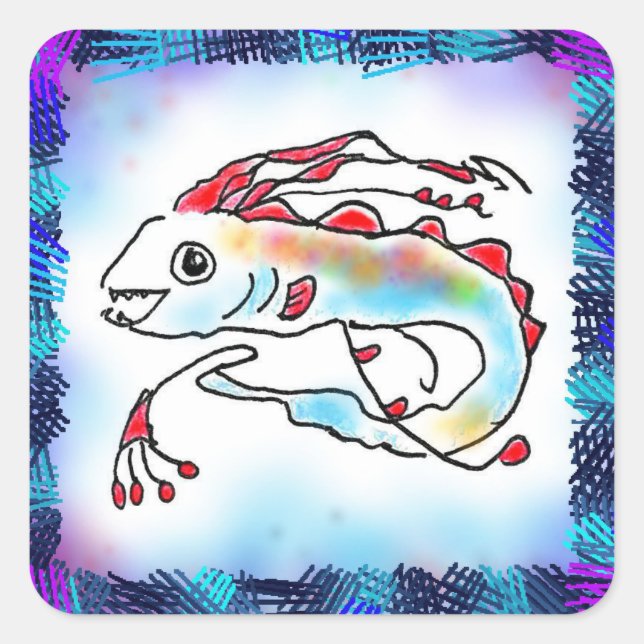Ryugu Notsukai-chan Square Sticker (Front)