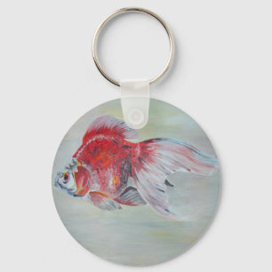 Ryukin Goldfish Acrylic Painting Key Ring