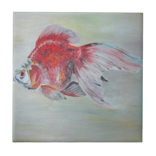 Ryukin Goldfish Acrylic Painting Tile