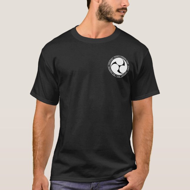 Ryukyu Kingdom Black & White Seal Shirt (Front)