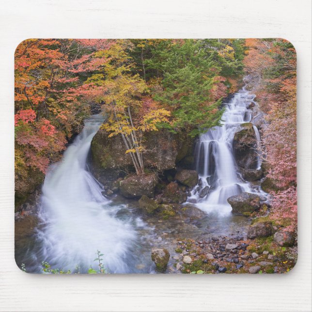 Ryuzu Waterfall in Nikko Japan Mouse Pad (Front)