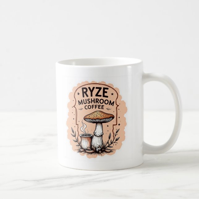 Ryze hot mushroom coffee  coffee mug (Right)