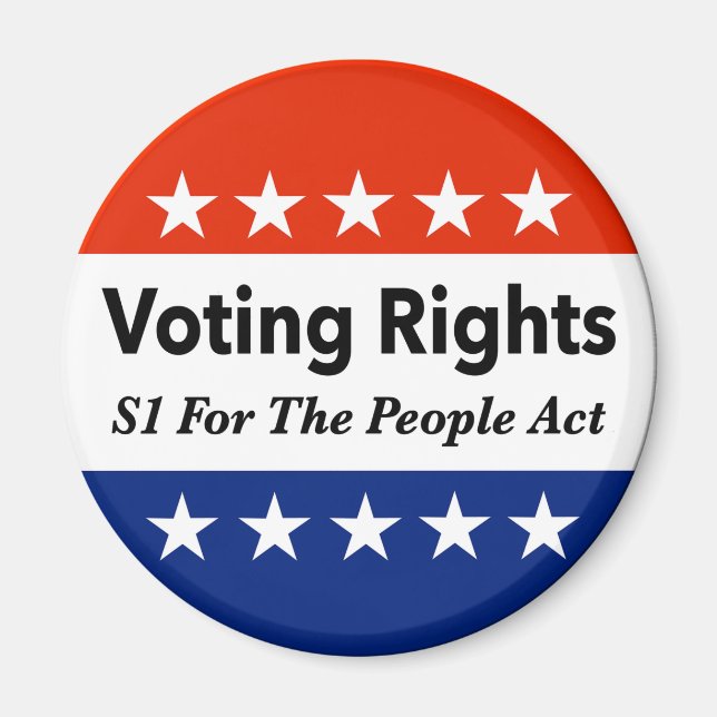 S1 Voting Rights For The People Act Magnet (Front)