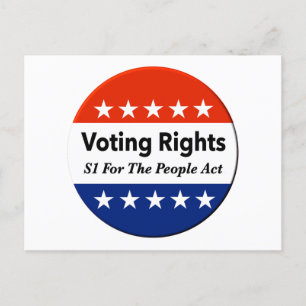 S1 Voting Rights For The People Act Postcard