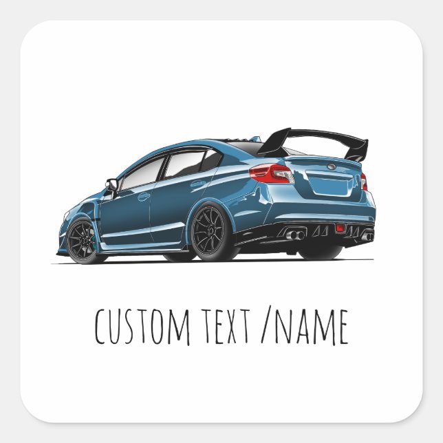 s205 rear angle drawing  square sticker (Front)