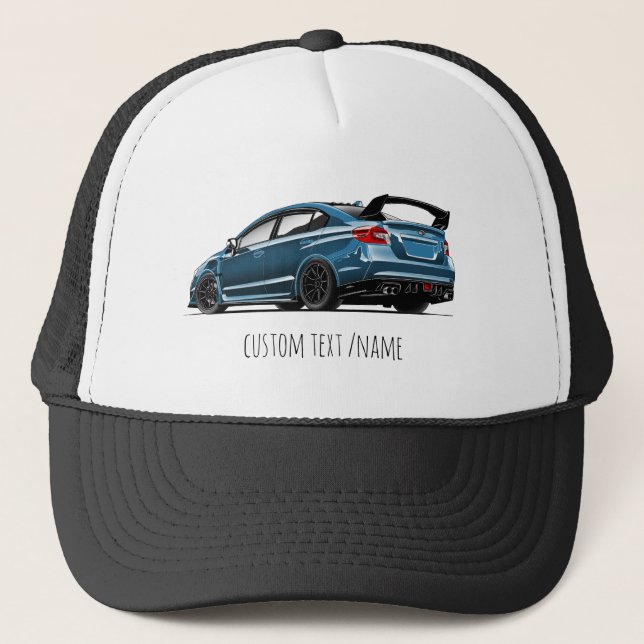 s205 rear angle drawing  trucker hat (Front)