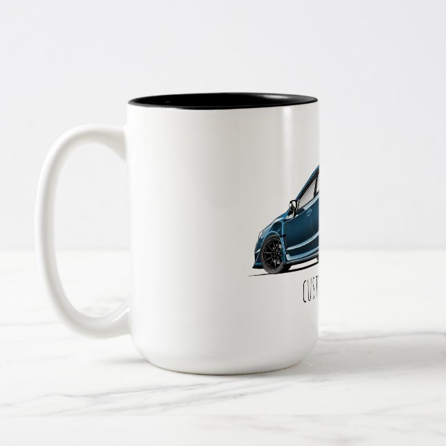 s205 rear angle drawing  Two-Tone coffee mug (Left)