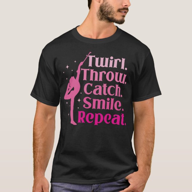 S2 Baton Twirling Baton Twirl Baton Twirler (54) T-Shirt (Front)