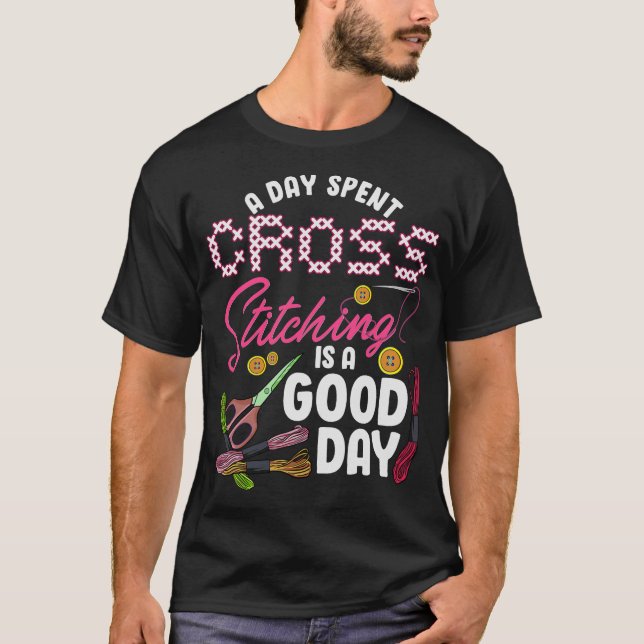 S2 Cross Stitching (23) T-Shirt (Front)