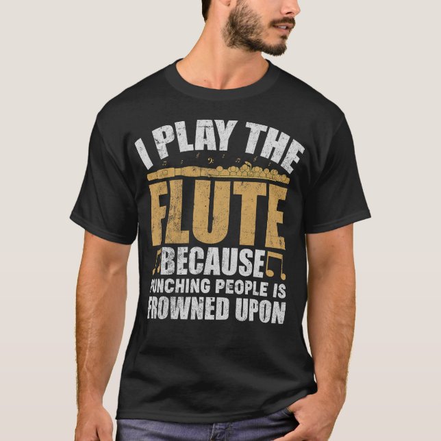 S2 Flute Player Flautist Flautist (159) T-Shirt (Front)