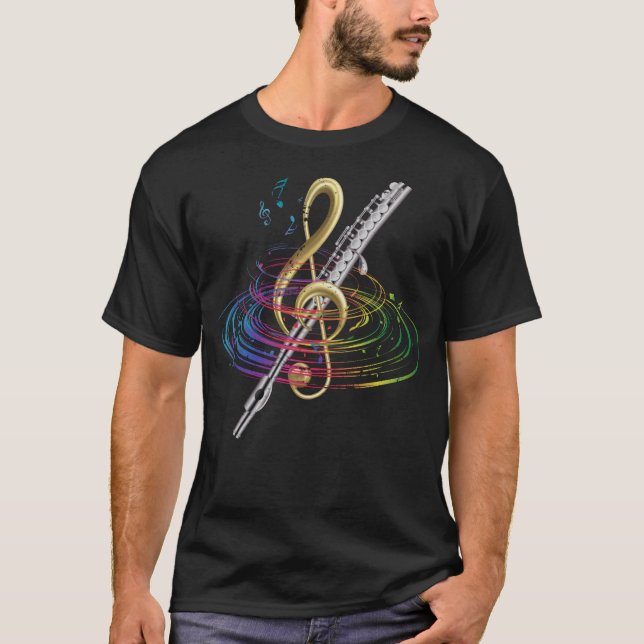 S2 Flute Player Flautist Flautist (180) T-Shirt (Front)