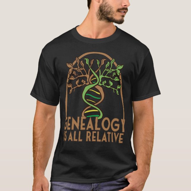 S2 Genealogy Genealogist Family Tree (177) T-Shirt (Front)