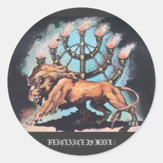 S5000106, VENGEANCE IS MINE ! CLASSIC ROUND STICKER