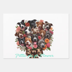 S/3 Pit Bull Gift Wrapping Sheets