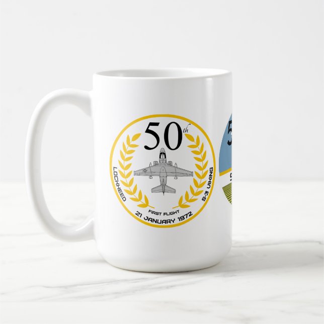 S-3 VIKING FIRST FLIGHT 50TH COFFEE MUG (Left)