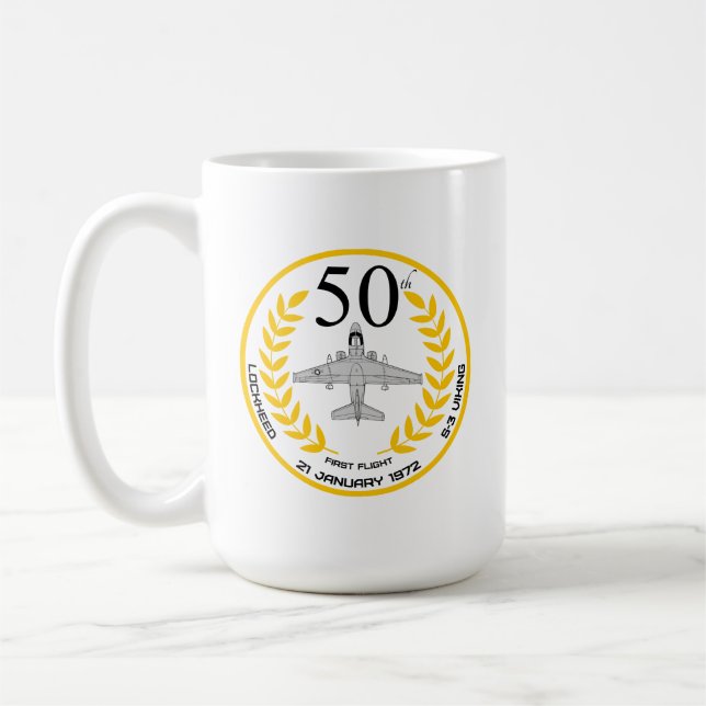 S-3 VIKING FIRST FLIGHT 50TH COFFEE MUG (Left)