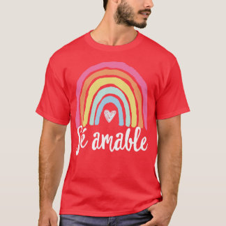 S amable Spanish Bilingual Teacher Be Kind Boho Ra T-Shirt