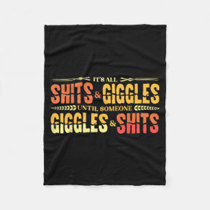 S And Giggles Sarcastic Funny Adult Humour Meme Fleece Blanket