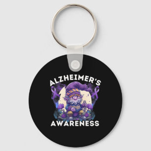 S Awareness Month Heimers Purple Ribbon Gnome Key Ring
