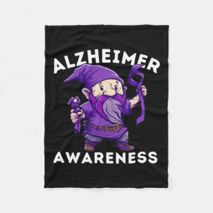 S Awareness Month T Heimer Gnomes T Purple Love Fleece Blanket