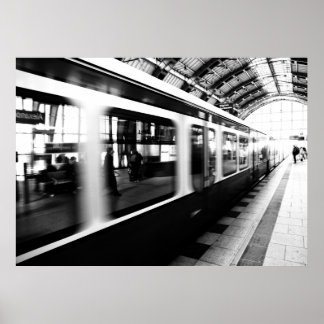 S-Bahn Berlin Schwarz Photography Poster