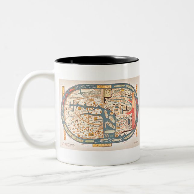 S. Beati Liebanensis mappam mundi ad exemplar eccl Two-Tone Coffee Mug (Left)
