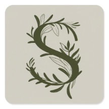 S Botanical Monogram
