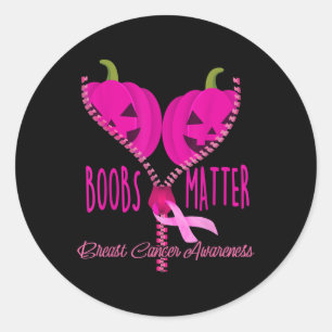 S Breast Cancer Awareness Classic Round Sticker
