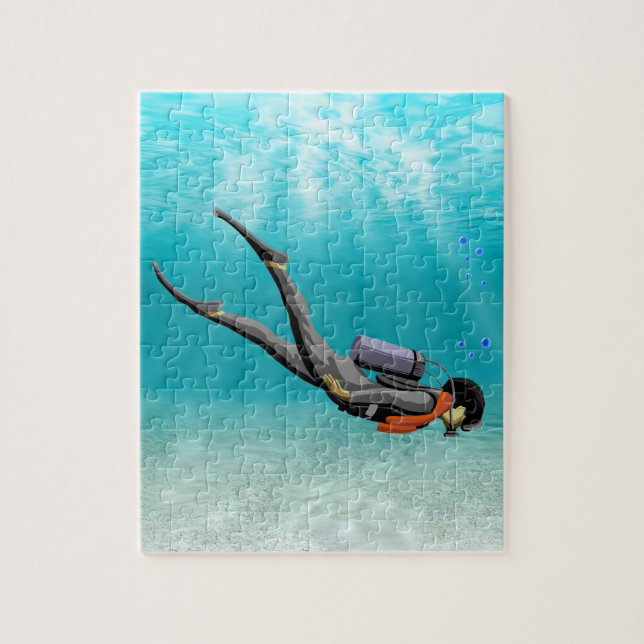 S.C.U.B.A. Diver Jigsaw Puzzle (Vertical)