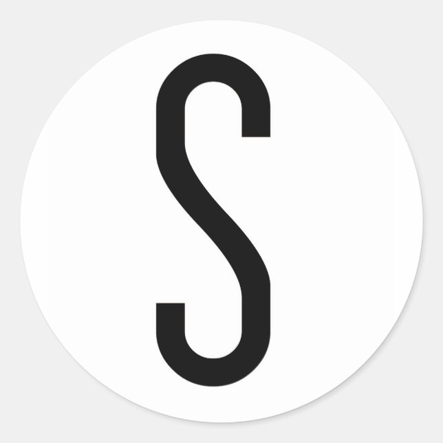 S CLASSIC ROUND STICKER (Front)