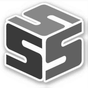 S-Cubed Black Logo Sticker (3" x 3")