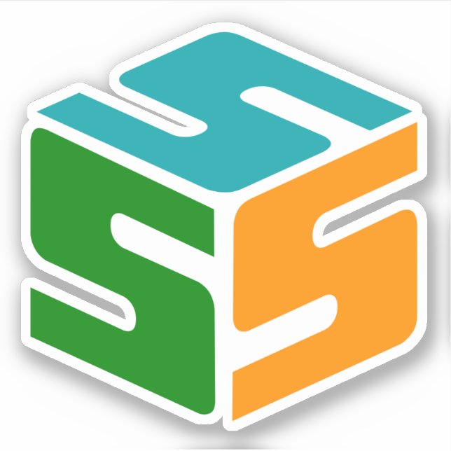 S-cubed Logo Sticker (3" x 3") (Front)