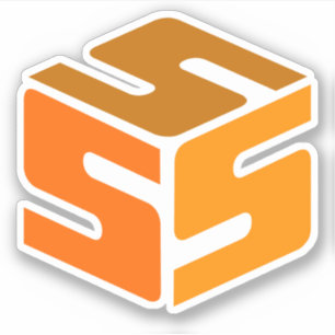 S-Cubed Orange Logo Sticker (3" x 3")