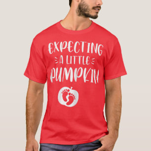 s Expecting a Little Pumpkin Funny Halloween Pregn T-Shirt