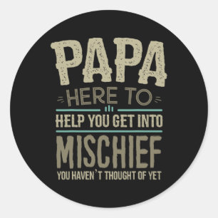 S From Grandchildren For Men Fathers Day Papa Classic Round Sticker