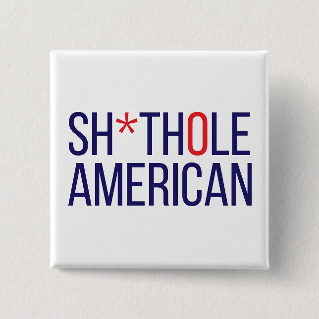 S-Hole American 15 Cm Square Badge (Front)