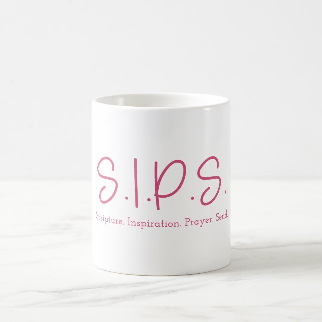 S.I.P.S. Mug with Pink Title (Center)
