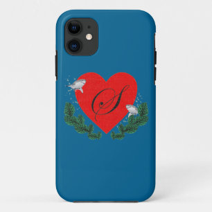 S in a heart iPhone 11 case