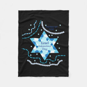 S Independence Day 72 Jewish Israeli Flag Fleece Blanket