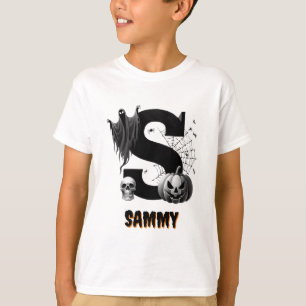 S InitialTrick or Treat Cute Halloween T-Shirt