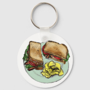 S is for Sandwich Key Ring