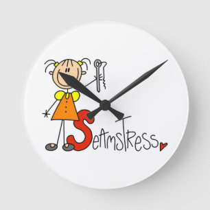 S is for Seamstress Round Clock