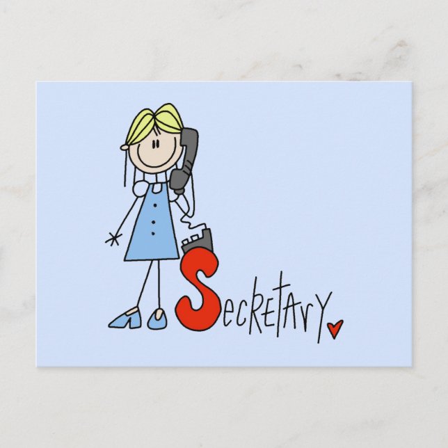 S is for Secretary Postcard (Front)
