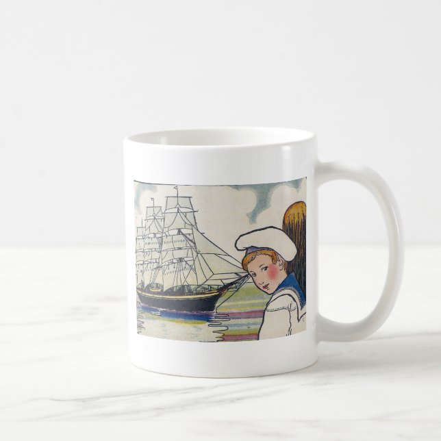 S is for ship coffee mug (Right)