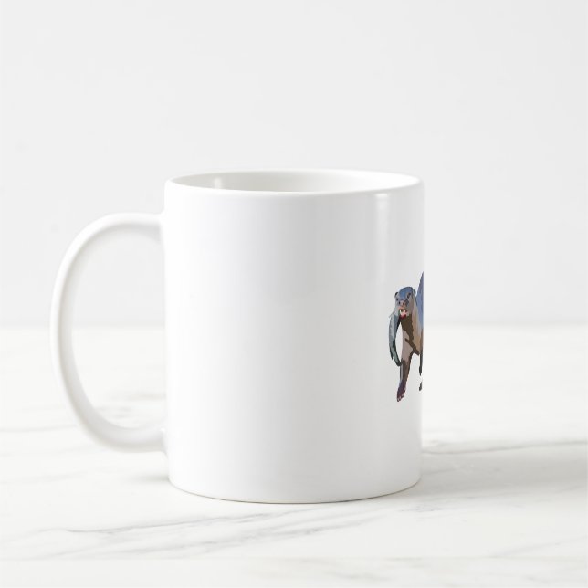 S is for Smooth Coated Otter Coffee Mug (Left)
