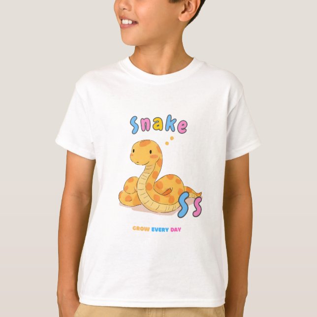 “S is for Snake” Alphabet Tee – Grow Every Day (Front)