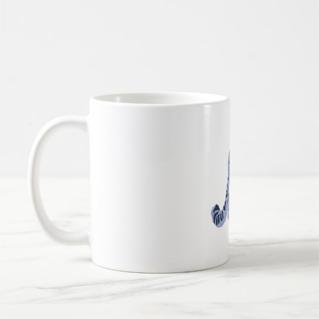S is for Snow Leopard Coffee Mug (Left)