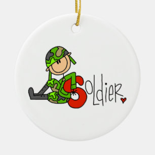 S is for Soldier Ceramic Tree Decoration