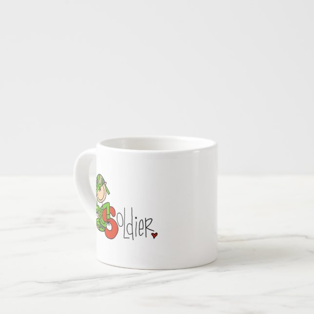 S is for Soldier Espresso Cup (Front Left)