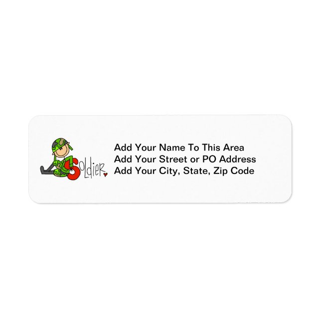 S is for Soldier Return Address Label (Front)